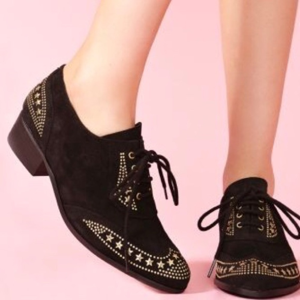 MIISTA X NASTY GAL Didi Stud Oxfords Size 41/US 10